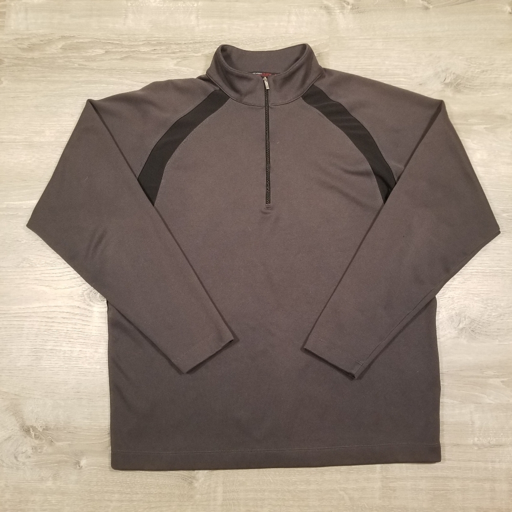 Nike Tiger Woods Collection Quarter Zip Pullover Golf Sweater Mens Large Gray